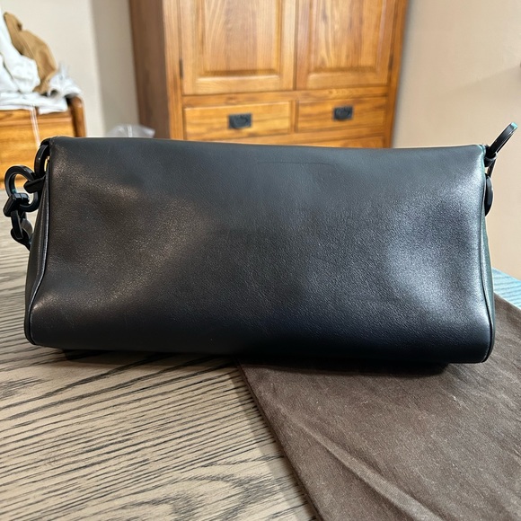 Salvatore Ferragamo Black Leather Flip Lock Bag - Picture 6 of 10